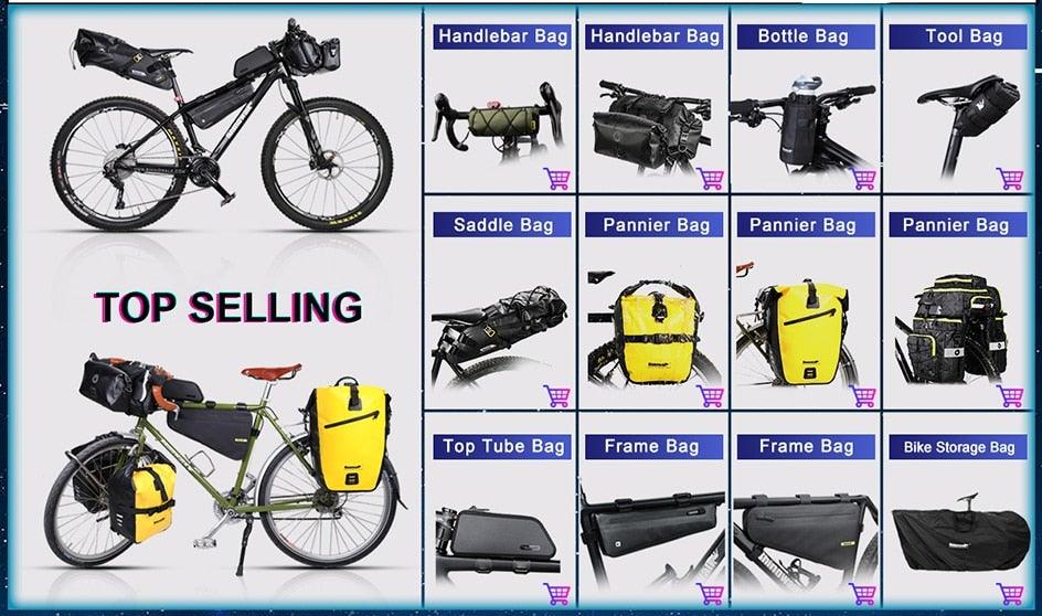 Nouveau Sac de Guidon Sacoches de Vélo Sacoche de Cadre Imperméable Multifonctionnel Sac à Bandoulière Portable Accessoires de Vélo Sac de Guidon Multifonctionnel Sacoche Avant de Vélo Étanche Sac à Bandoulière Sac à Main Sac Banane