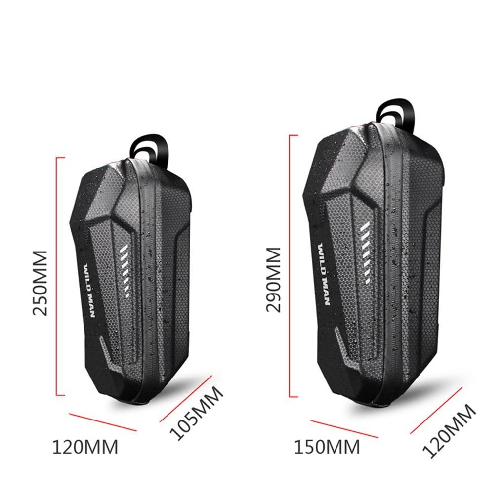Sac avant de trottinette électrique étanche EVA coque rigide réfléchissant sac de guidon suspendu sac de rangement coque rigide étanche sac de rangement pour trottinettes trottinettes électriques vélos pliants
