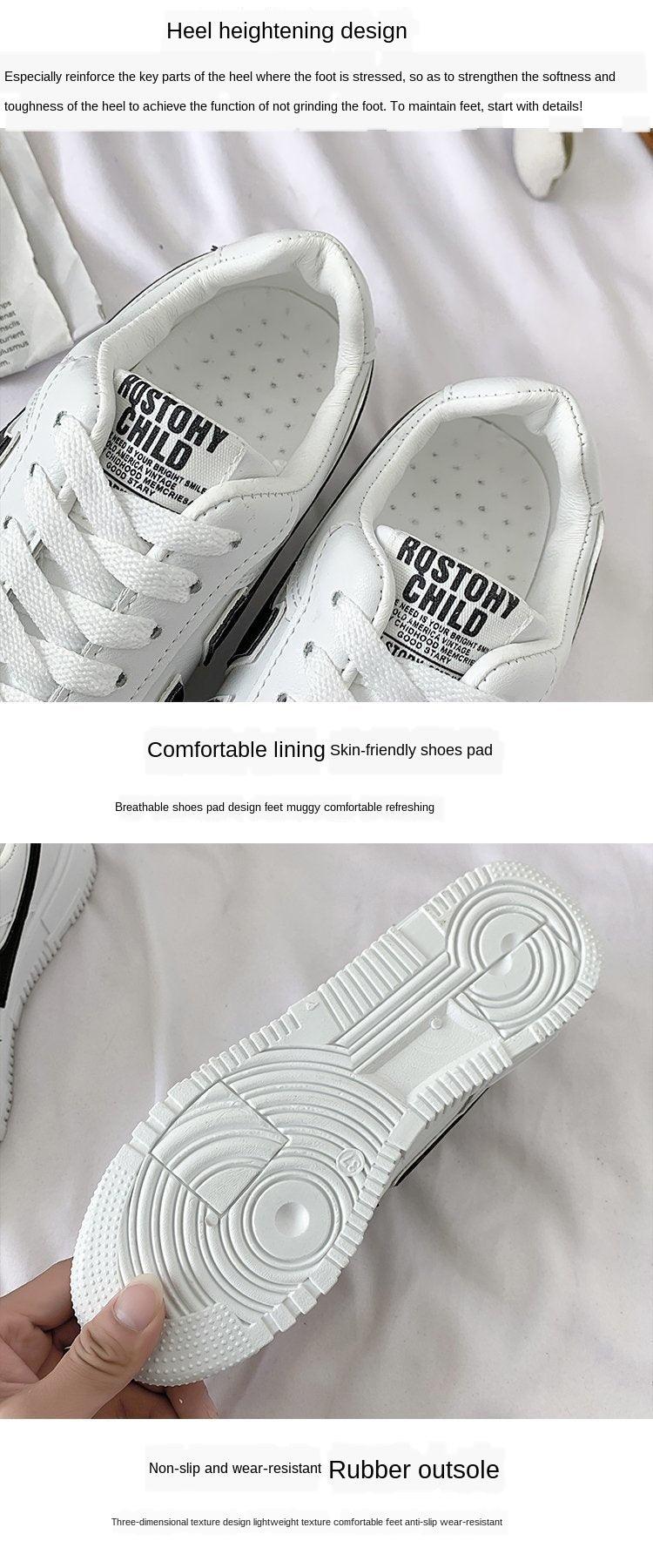 Chaussures plates pour femmes, baskets décontractées, respirantes, vulcanisées, à lacets, confortables pour la marche, blanches, à bout rond, à plateforme, décontractées, sportives, mignonnes, pour la mode et l'école