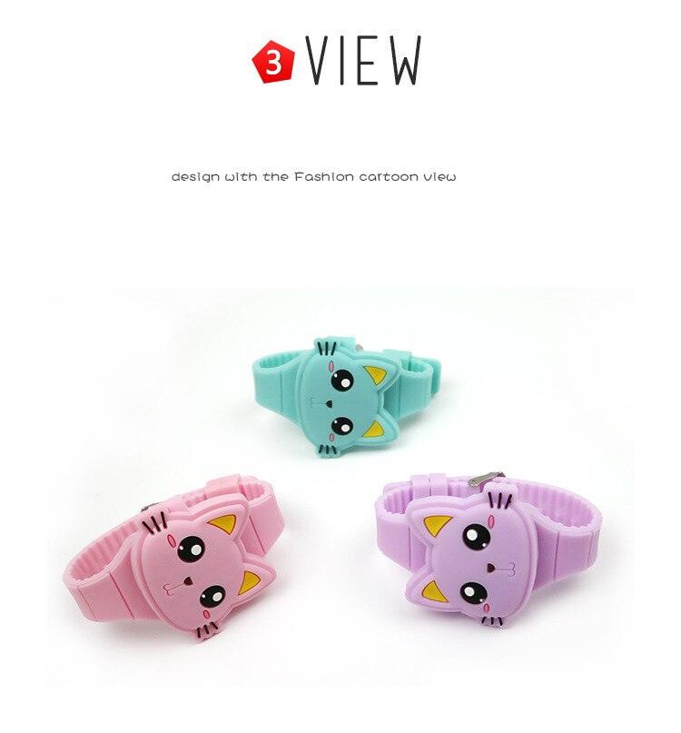 Montres 3D pour Enfants Montre Électronique LED Lapin Chat Mignonne Garçons et Filles Montres Bracelets Jouets en Silicone Montre Filles Forme Mignonne LED Mode Bracelet Silicone Design Coque Montre Bracelet