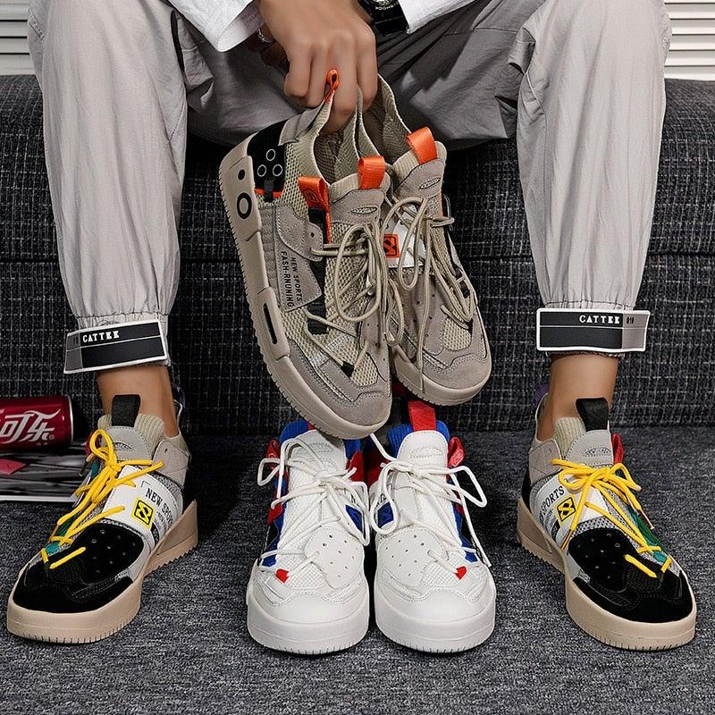 Baskets de Luxe pour Hommes Chaussures Décontractées Modernes Entraîneur Course Marche Tennis Respirantes Chaussures de Sport Hommes Baskets de Gym Décontractées Chaussures de Sport à Enfiler