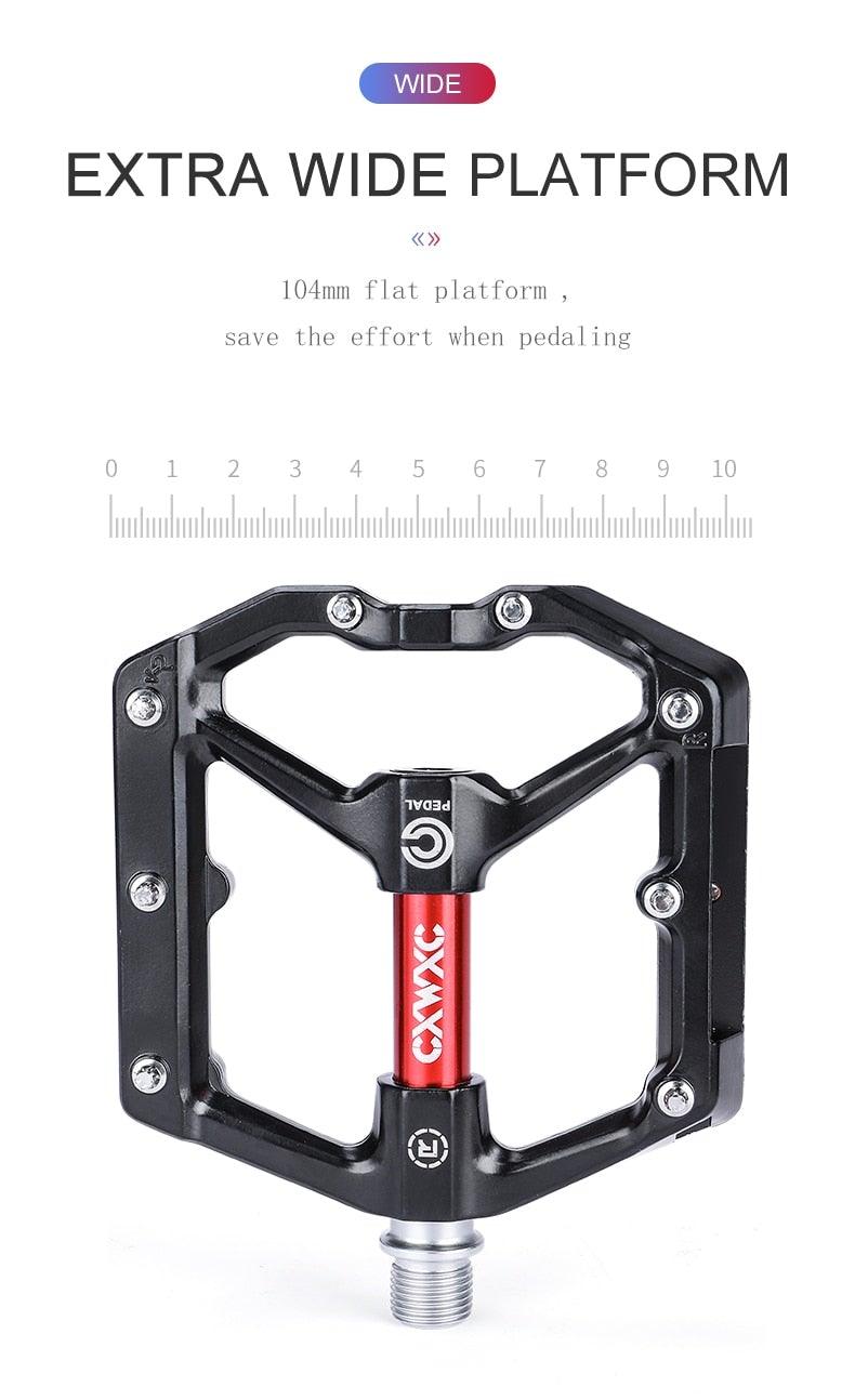 Pédales de vélo en aluminium, pédales de vélo de montagne urbaines, pièces de vélo de route, roulement étanche, pédales plates polyvalentes, accessoires de vélo, pédales de vélo de montagne avancées à 4 roulements, pédales plates en alliage pour vélo