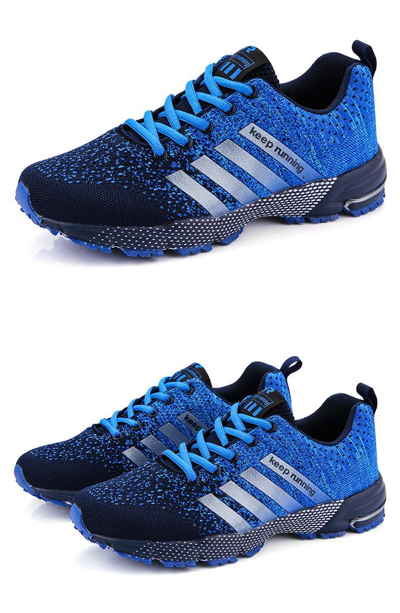 Baskets de sport de luxe pour hommes en maille respirante, chaussures décontractées pour hommes, confortables, antidérapantes, absorbant les chocs, légères, pour la marche en extérieur et la course à pied.