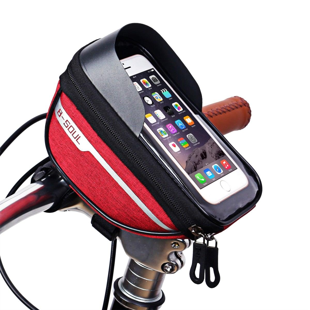 Sacoche de cadre pour téléphone portable, support de guidon, écran tactile, étanche, accessoires de cyclisme, pochette compatible avec les smartphones
