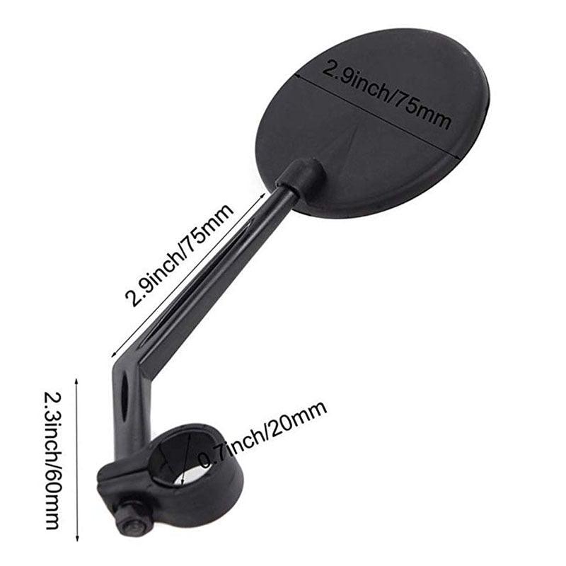 Rétroviseurs arrière de vélo Rotation en degrés Rétroviseurs de vélo adaptés aux VTT et vélos de route Rétroviseur de sécurité Vue arrière réglable Rotatif HD Grand angle Cyclisme Miroir Convexe en Acrylique Transparent