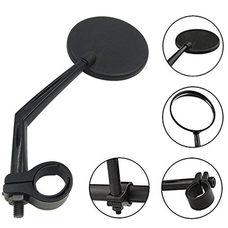 Rétroviseurs arrière de vélo Rotation en degrés Rétroviseurs de vélo adaptés aux VTT et vélos de route Rétroviseur de sécurité Vue arrière réglable Rotatif HD Grand angle Cyclisme Miroir Convexe en Acrylique Transparent