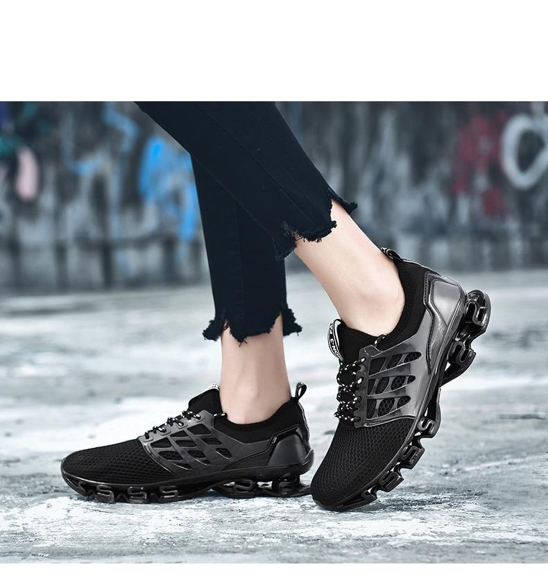 Baskets de course respirantes pour hommes, chaussures décontractées à la mode pour couple, chaussures de sport de course respirantes d'extérieur, baskets de sport amortissantes, chaussures de sport élégantes pour la marche et l'athlétisme
