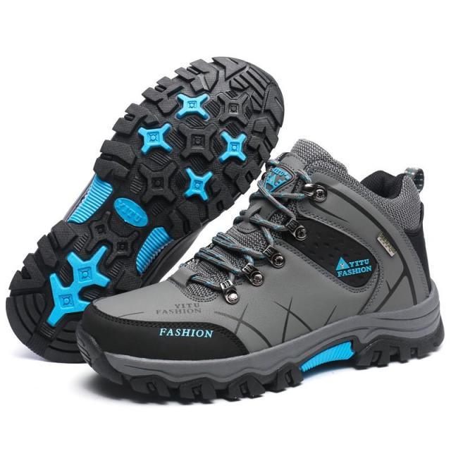 Bottes d'hiver pour hommes imperméables en cuir, très chaudes, pour le sport, la randonnée en extérieur, le travail, les voyages, le trail, l'escalade, avec lacets, antidérapantes, imperméables et résistantes pour l'extérieur