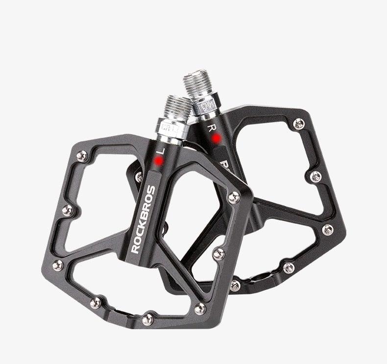 Pédales de vélo en alliage d'aluminium, route, antidérapantes, ultralégères, avec roulements scellés, moulage monobloc, anti-oxydation, pour VTT, plates, en fibre de nylon, pour route et VTT