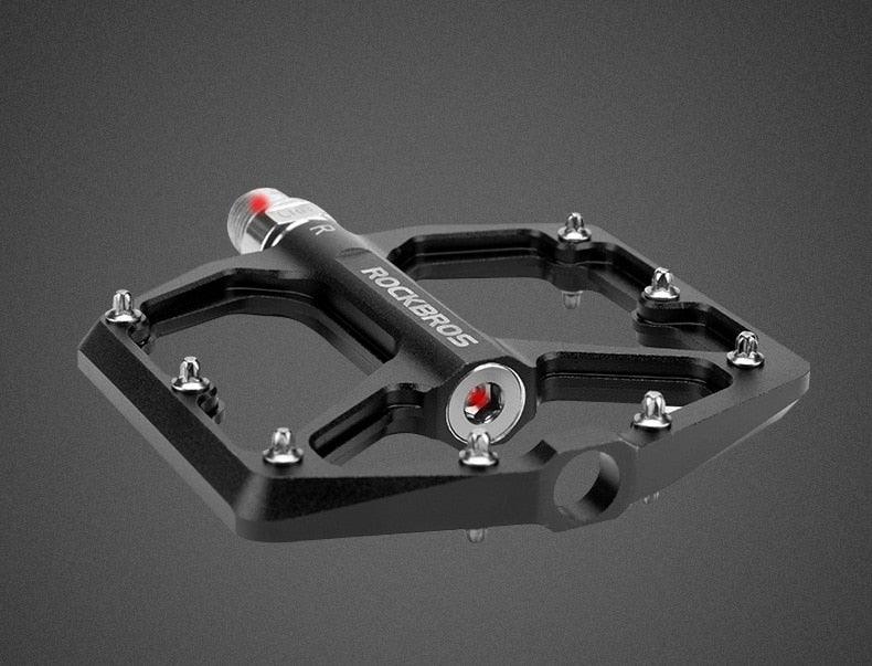 Pédales de vélo en alliage d'aluminium, route, antidérapantes, ultralégères, avec roulements scellés, moulage monobloc, anti-oxydation, pour VTT, plates, en fibre de nylon, pour route et VTT