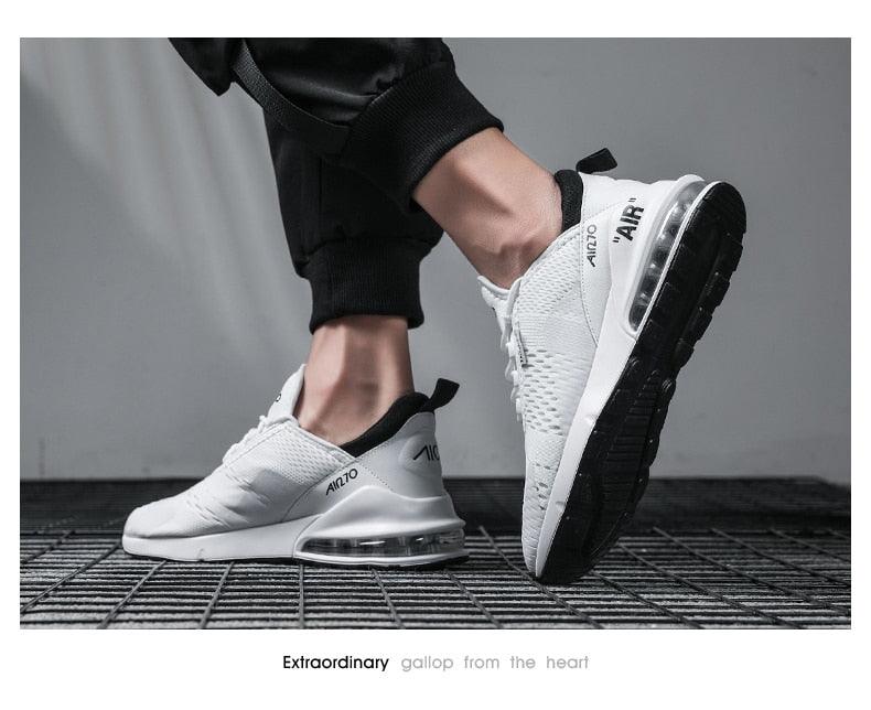 Chaussures de course unisexe à coussin d'air Baskets pour hommes Chaussures de sport légères et respirantes Entraînement Jogging Soutien de la voûte plantaire Chaussures de tennis Baskets à coussin d'air respirantes pour l'entraînement en salle de sport
