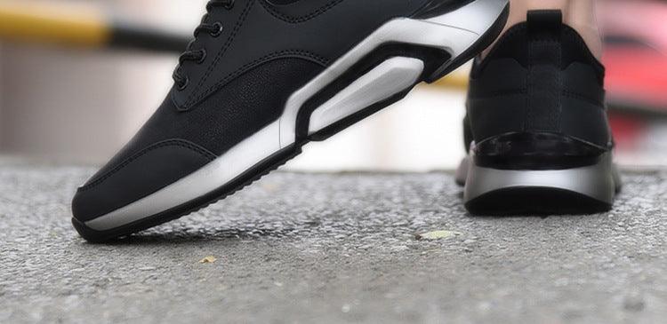 Chaussures de sport noires printemps mode décontractée course à pied chaussures d'air baskets noires pour hommes légères athlétiques course marche gym chaussures décontractées sport mode marche baskets