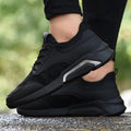 Chaussures de sport noires printemps mode décontractée course à pied chaussures d'air baskets noires pour hommes légères athlétiques course marche gym chaussures décontractées sport mode marche baskets