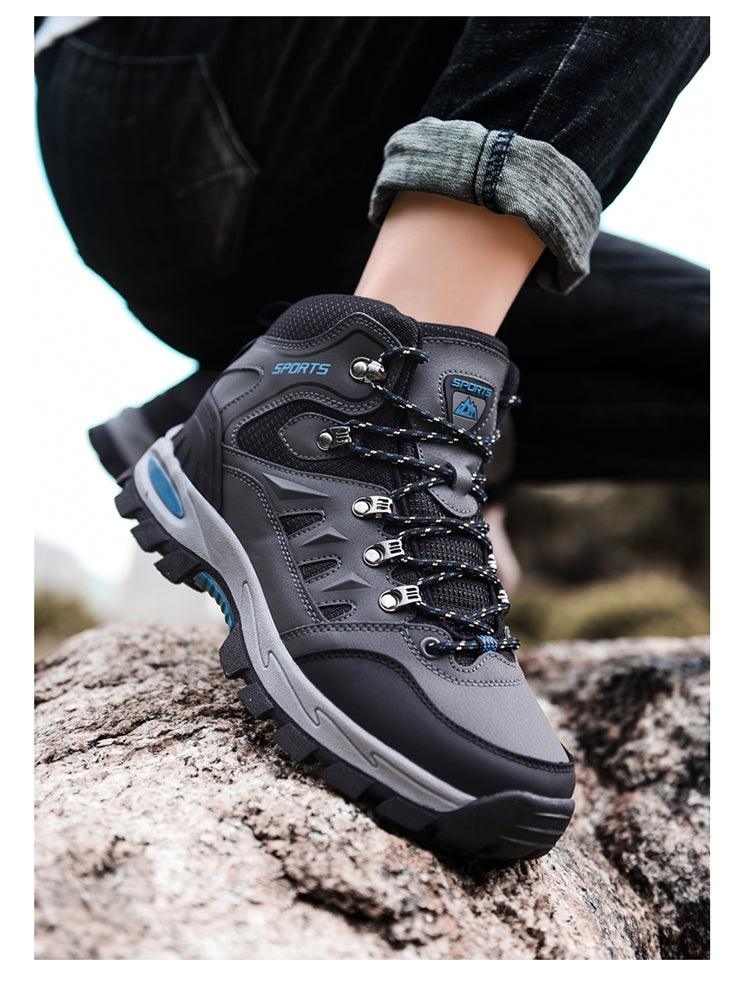 Bottes montantes homme femme, chaussures décontractées, bottes de randonnée d'extérieur respirantes, bottes de randonnée antidérapantes, résistantes à l'usure, avec ombrage, chaussures en cuir respirantes et antidérapantes