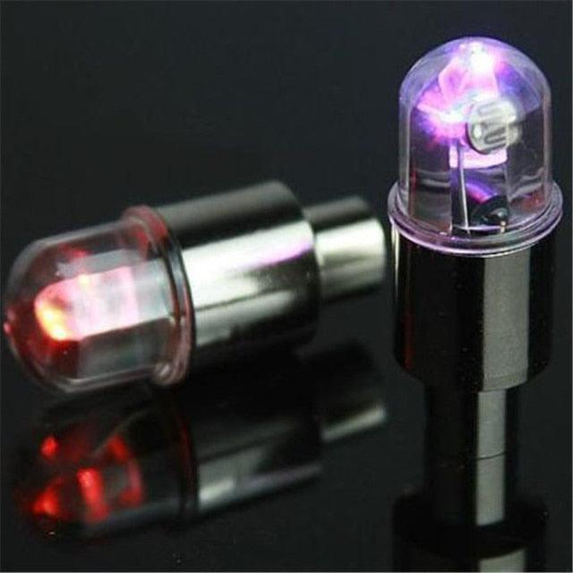 1 lampe de rayon de roue de vélo, lumières LED de valve de pneu, bouchons de valve lumineux néon étanches, lumières clignotantes pour rayons de pneus de vélo de voiture, accessoires de bouchons de valve étanches pour hommes et femmes