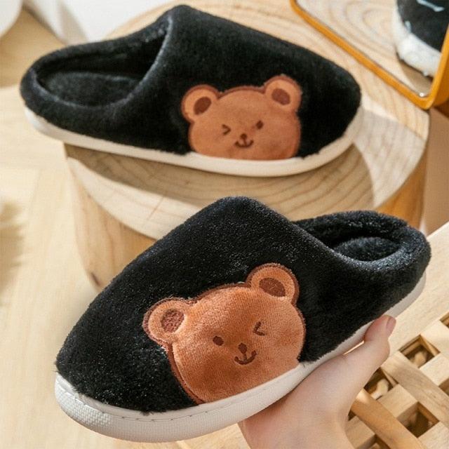 Chaussons d'hiver chauds en fourrure pour femmes, chaussons de maison pour hommes, talons plats confortables, pantoufles d'intérieur chaudes et douces en polaire, pantoufles à mémoire de forme, chaussures de chambre d'hiver
