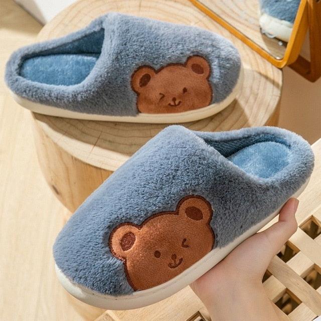 Chaussons d'hiver chauds en fourrure pour femmes, chaussons de maison pour hommes, talons plats confortables, pantoufles d'intérieur chaudes et douces en polaire, pantoufles à mémoire de forme, chaussures de chambre d'hiver