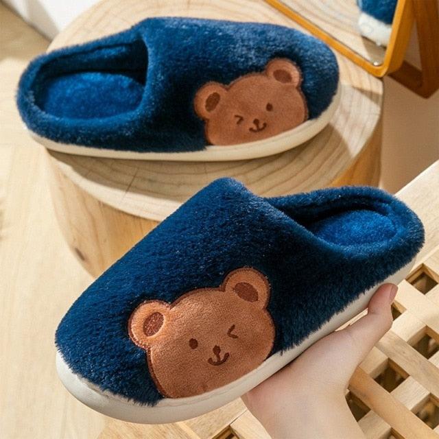Chaussons d'hiver chauds en fourrure pour femmes, chaussons de maison pour hommes, talons plats confortables, pantoufles d'intérieur chaudes et douces en polaire, pantoufles à mémoire de forme, chaussures de chambre d'hiver