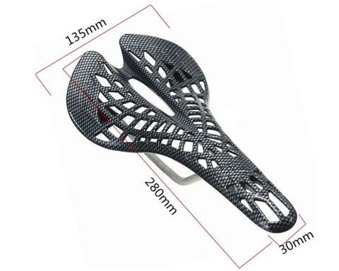 Tapis de selle de vélo léger pour siège avant de vélo, coussin de selle de vélo respirant en toile d'araignée douce, selle de vélo de route VTT évidée confortable et ultra légère