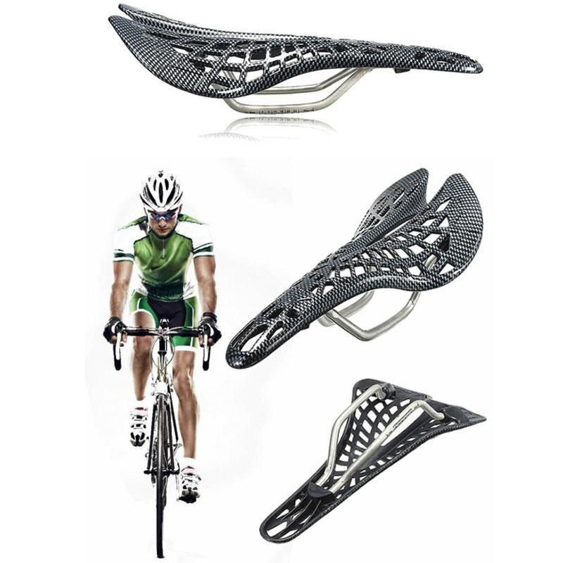 Tapis de selle de vélo léger pour siège avant de vélo, coussin de selle de vélo respirant en toile d'araignée douce, selle de vélo de route VTT évidée confortable et ultra légère
