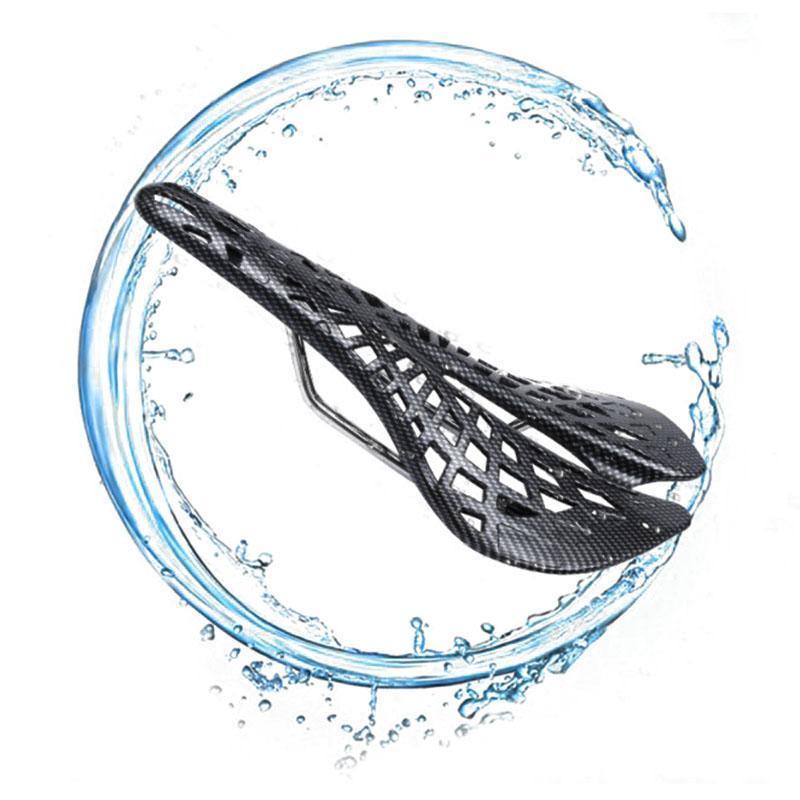 Tapis de selle de vélo léger pour siège avant de vélo, coussin de selle de vélo respirant en toile d'araignée douce, selle de vélo de route VTT évidée confortable et ultra légère