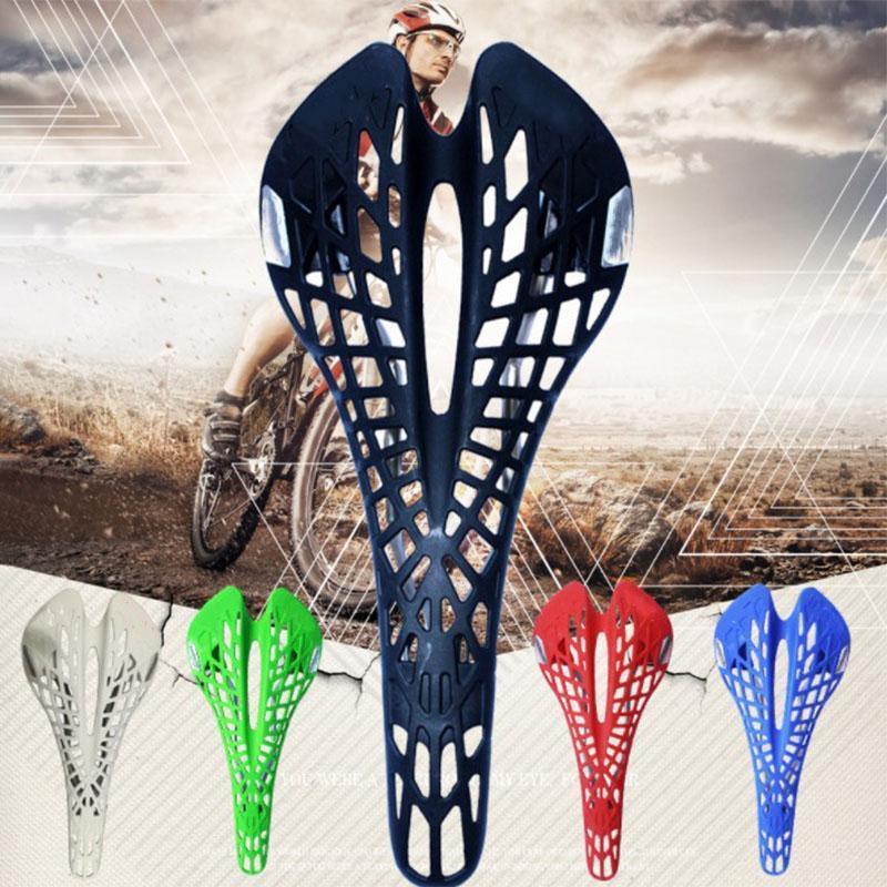 Tapis de selle de vélo léger pour siège avant de vélo, coussin de selle de vélo respirant en toile d'araignée douce, selle de vélo de route VTT évidée confortable et ultra légère