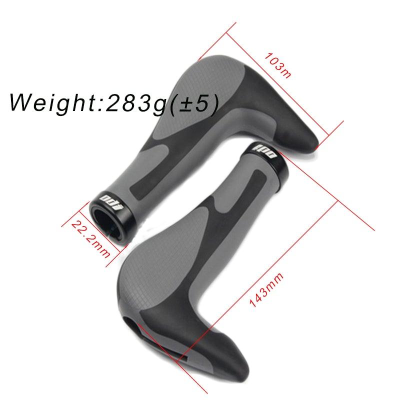 Poignées de vélo en silicone Poignées de VTT souples Guidon Anneau de blocage en alliage d'aluminium Poignées de vélo Poignées de guidon ergonomiques Confortables Douces Légères Poignées de guidon verrouillables pour VTT Cyclisme