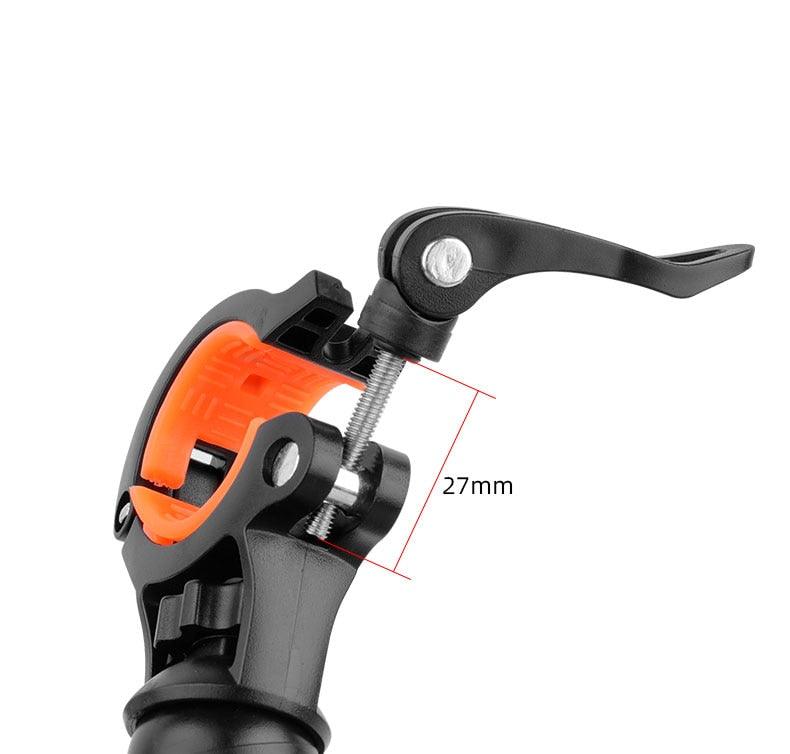 Support de lumière de vélo Support de lampe de vélo Support de pompe de phare à LED Support à dégagement rapide Support de lampe de poche universel rotatif à 360 degrés Support de montage de vélo Support de lampe de poche