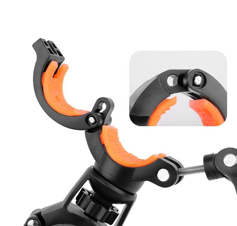 Support de lumière de vélo Support de lampe de vélo Support de pompe de phare à LED Support à dégagement rapide Support de lampe de poche universel rotatif à 360 degrés Support de montage de vélo Support de lampe de poche