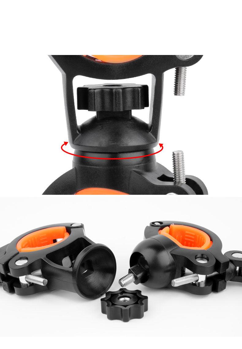 Support de lumière de vélo Support de lampe de vélo Support de pompe de phare à LED Support à dégagement rapide Support de lampe de poche universel rotatif à 360 degrés Support de montage de vélo Support de lampe de poche