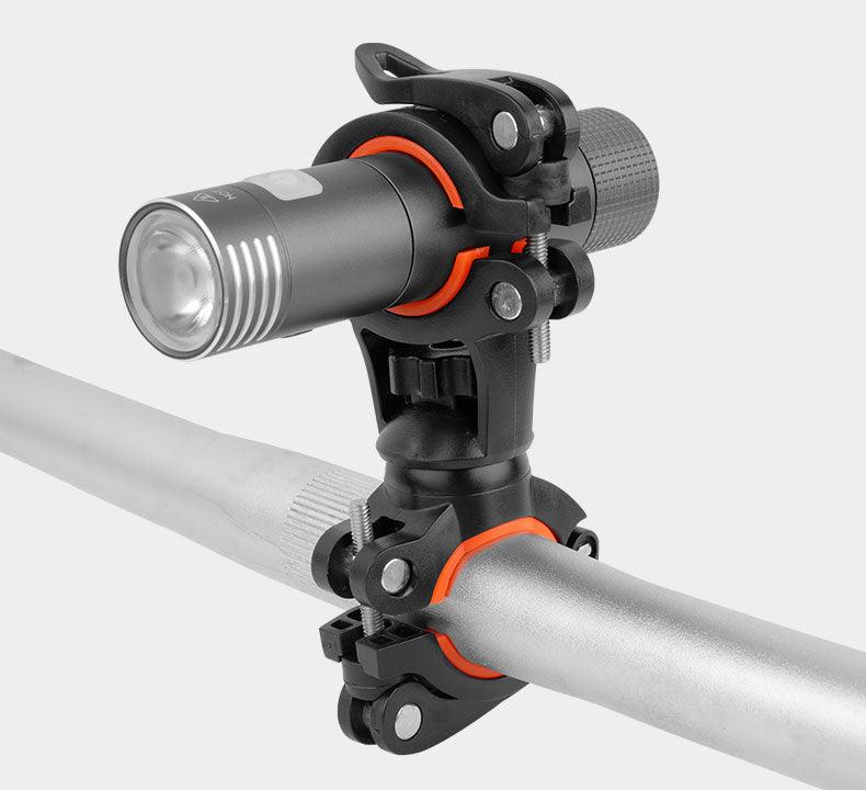 Support de lumière de vélo Support de lampe de vélo Support de pompe de phare à LED Support à dégagement rapide Support de lampe de poche universel rotatif à 360 degrés Support de montage de vélo Support de lampe de poche