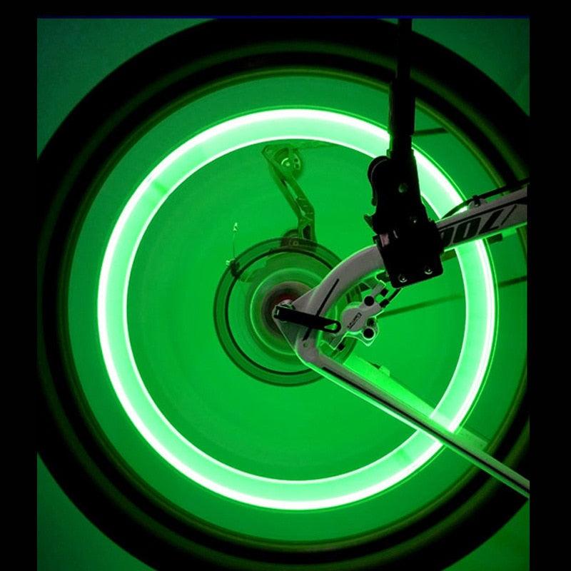 2PCS Bouchons de Valve de Vélo Ultralégers Lumière Vélo de Route LED Bouchons de Valve Pneu Roue Rayons Lumière Pneu Flash Lumières de Roue Bouchons de Valve Néon Vélo Lumières de Pneu LED Colorées Nuit