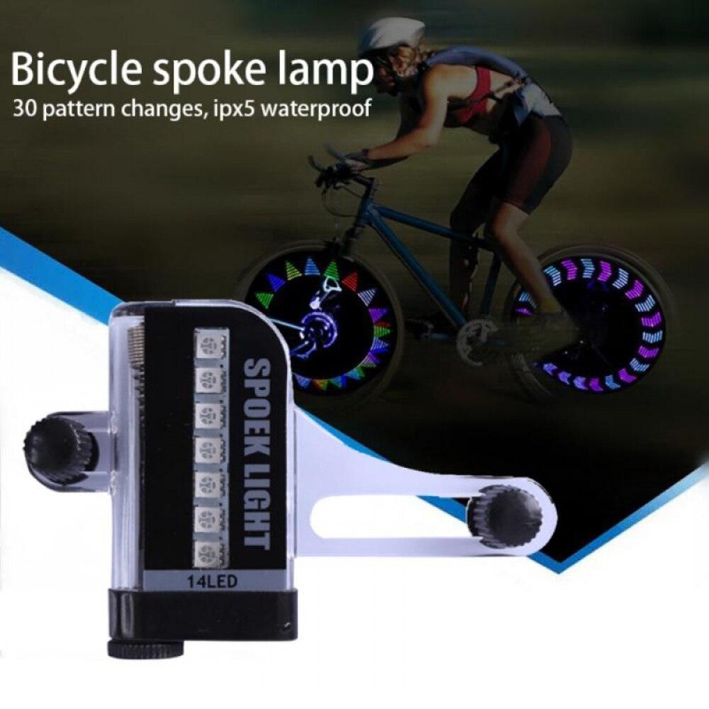 1 PC Feu de Rayon de Vélo Mini LED Lampe de Valve de Pneu Décorative Roue de Vélo Feux Avertisseurs de Cyclisme LED Lumières de Roue de Vélo Lampe Clignotante Néon Lueur dans l'Obscurité Accessoires Cool et Sûrs