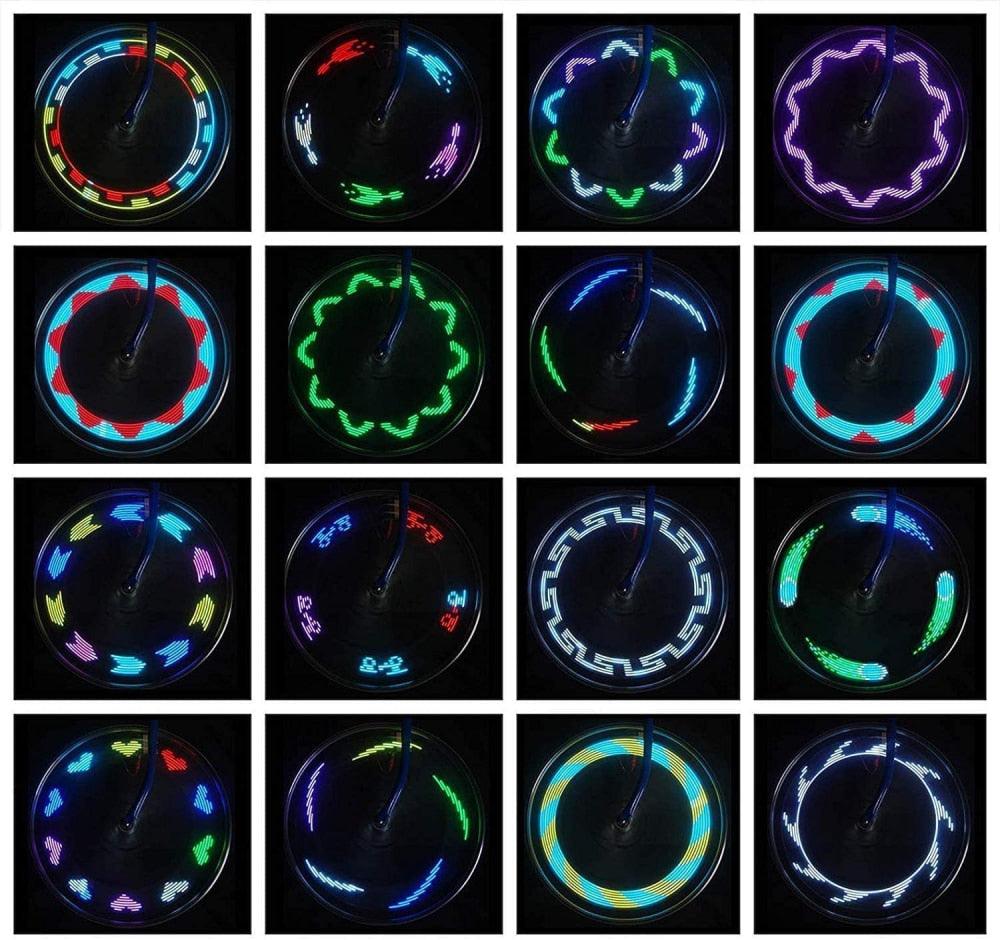 1 PC Feu de Rayon de Vélo Mini LED Lampe de Valve de Pneu Décorative Roue de Vélo Feux Avertisseurs de Cyclisme LED Lumières de Roue de Vélo Lampe Clignotante Néon Lueur dans l'Obscurité Accessoires Cool et Sûrs