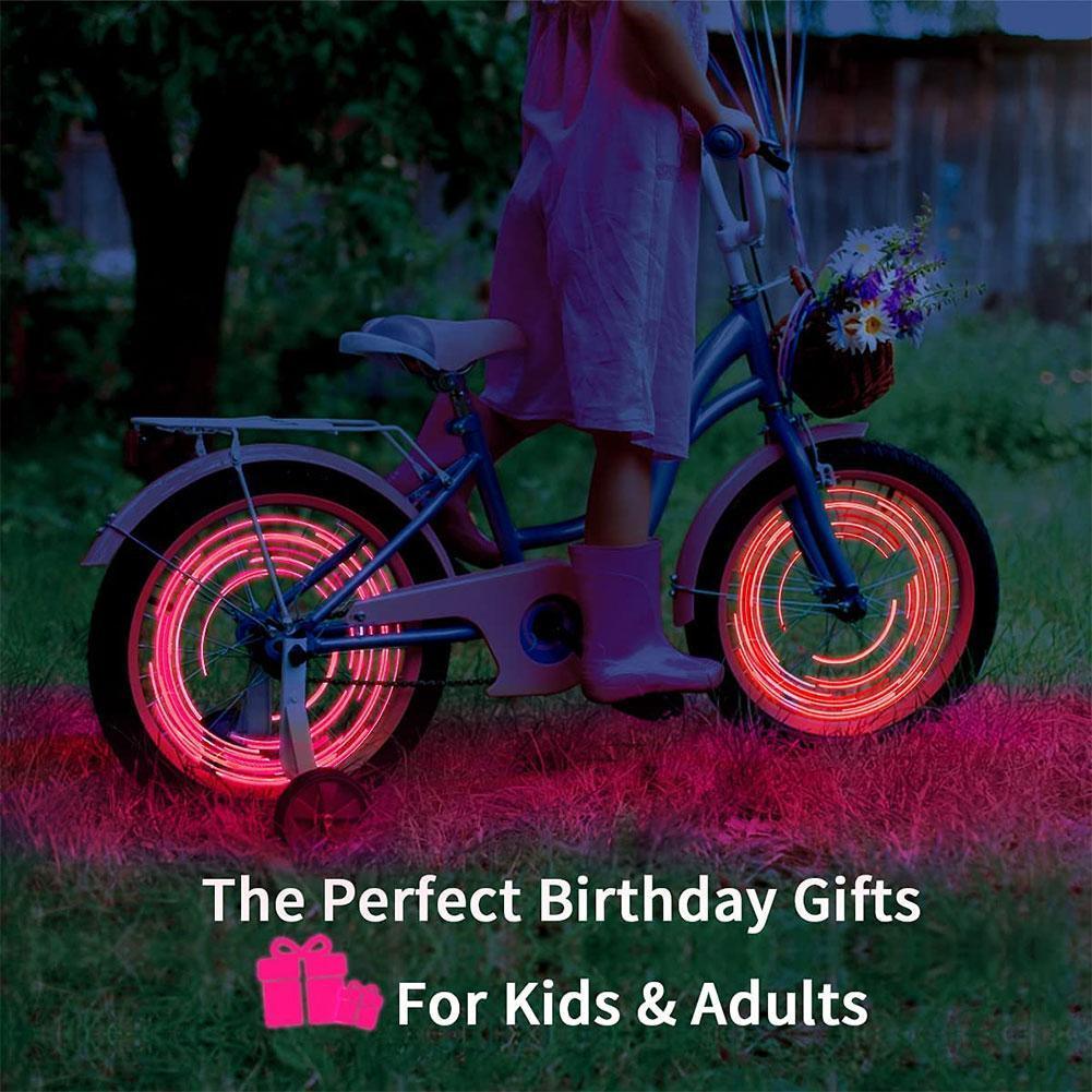 20 éclairages de jante de vélo LED, éclairage de roue, chaîne lumineuse pour rayons, bandes lumineuses étanches pour vélo, accessoires de décoration LED étanches pour rayons de vélo pour adultes, belle décoration de vélo de nuit