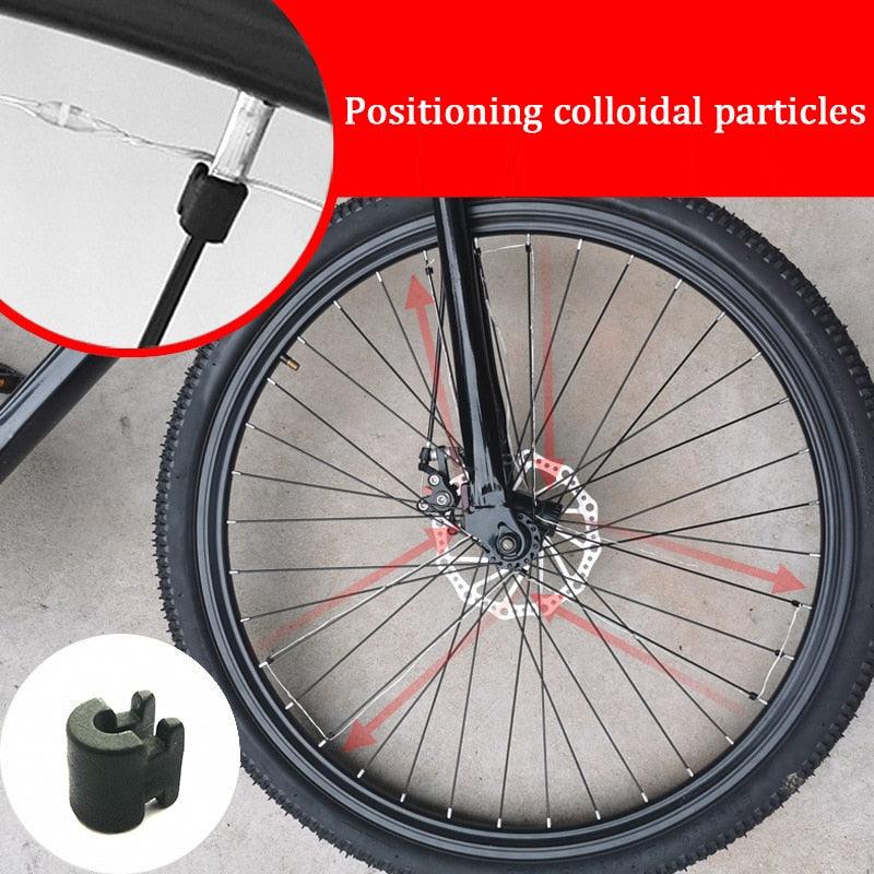 Lampe à rayons de vélo durable à la mode Lumières de roue à vent de pneu de vélo Lumières de ruban à rayons flash Lampe de cyclisme de nuit en plein air Bande lumineuse étanche lumineuse pour rayons de roue de vélo