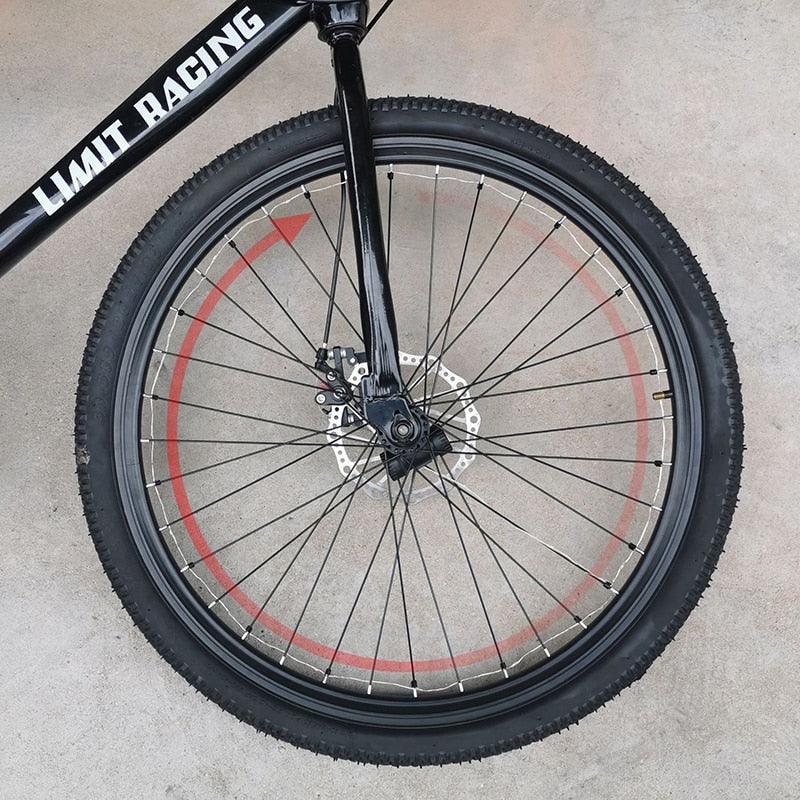 Lampe à rayons de vélo durable à la mode Lumières de roue à vent de pneu de vélo Lumières de ruban à rayons flash Lampe de cyclisme de nuit en plein air Bande lumineuse étanche lumineuse pour rayons de roue de vélo