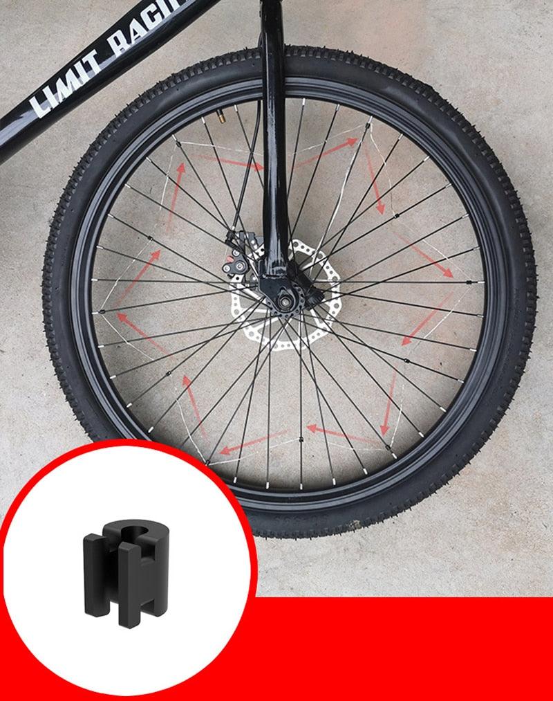 Lampe à rayons de vélo durable à la mode Lumières de roue à vent de pneu de vélo Lumières de ruban à rayons flash Lampe de cyclisme de nuit en plein air Bande lumineuse étanche lumineuse pour rayons de roue de vélo