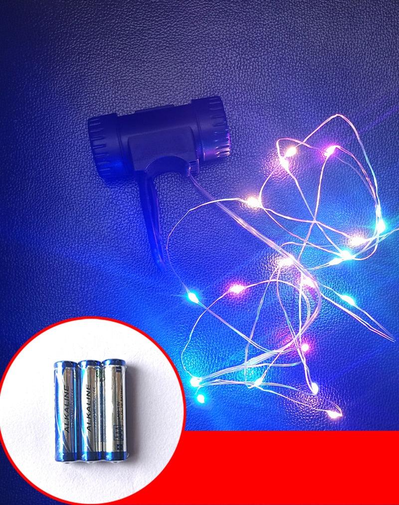 Lampe à rayons de vélo durable à la mode Lumières de roue à vent de pneu de vélo Lumières de ruban à rayons flash Lampe de cyclisme de nuit en plein air Bande lumineuse étanche lumineuse pour rayons de roue de vélo