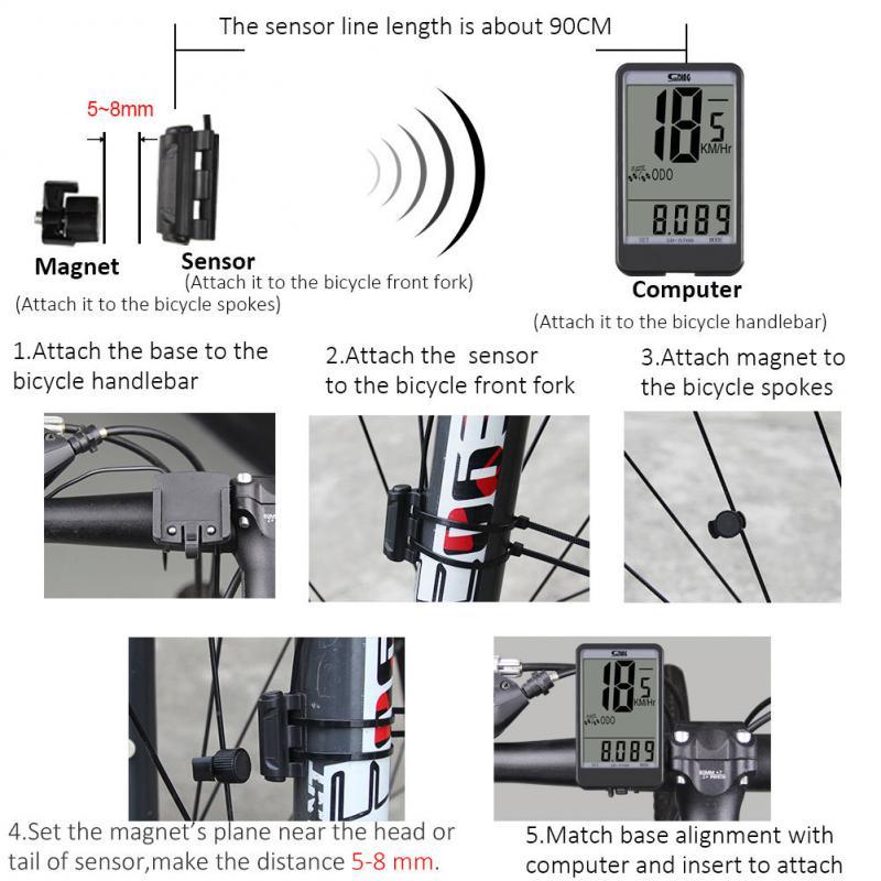 Compteur de vitesse sans fil étanche pour vélo, avec écran LCD numérique, compteur kilométrique, chronomètre, pour accessoires de cyclisme