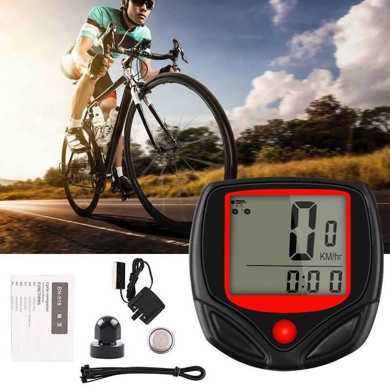 Compteur de vitesse pour mini-vélo étanche, odomètre numérique pour VTT, compteur de vitesse et d'odomètre pour vélo, avec rétroéclairage étanche et écran LCD numérique pour le cyclisme en extérieur