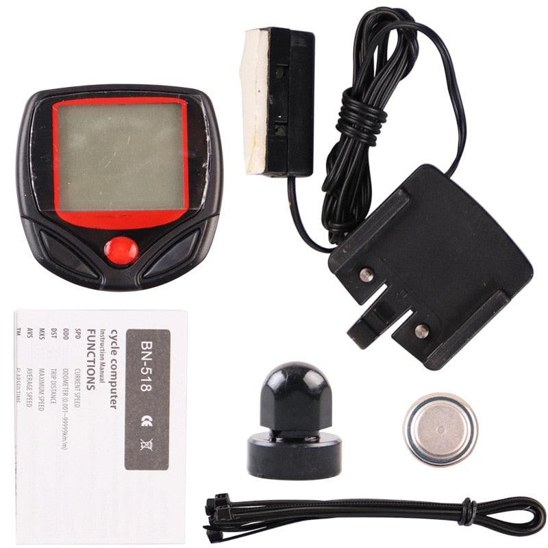 Compteur de vitesse pour mini-vélo étanche, odomètre numérique pour VTT, compteur de vitesse et d'odomètre pour vélo, avec rétroéclairage étanche et écran LCD numérique pour le cyclisme en extérieur