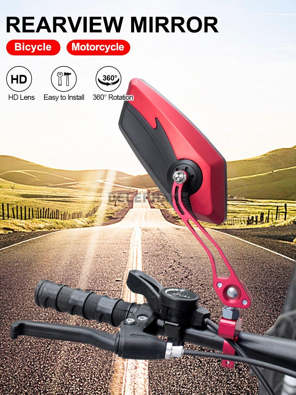 Rétroviseurs de Vélo HD Lentille en Verre Anti-Explosion Rétroviseurs de Guidon de VTT Réglables et Rotatifs Rétroviseurs de Vélo Neufs Lentille Convexe Anti-Rayures Universelle Réglable et Rotative en Verre pour Guidon de Vélo de Route et VTT