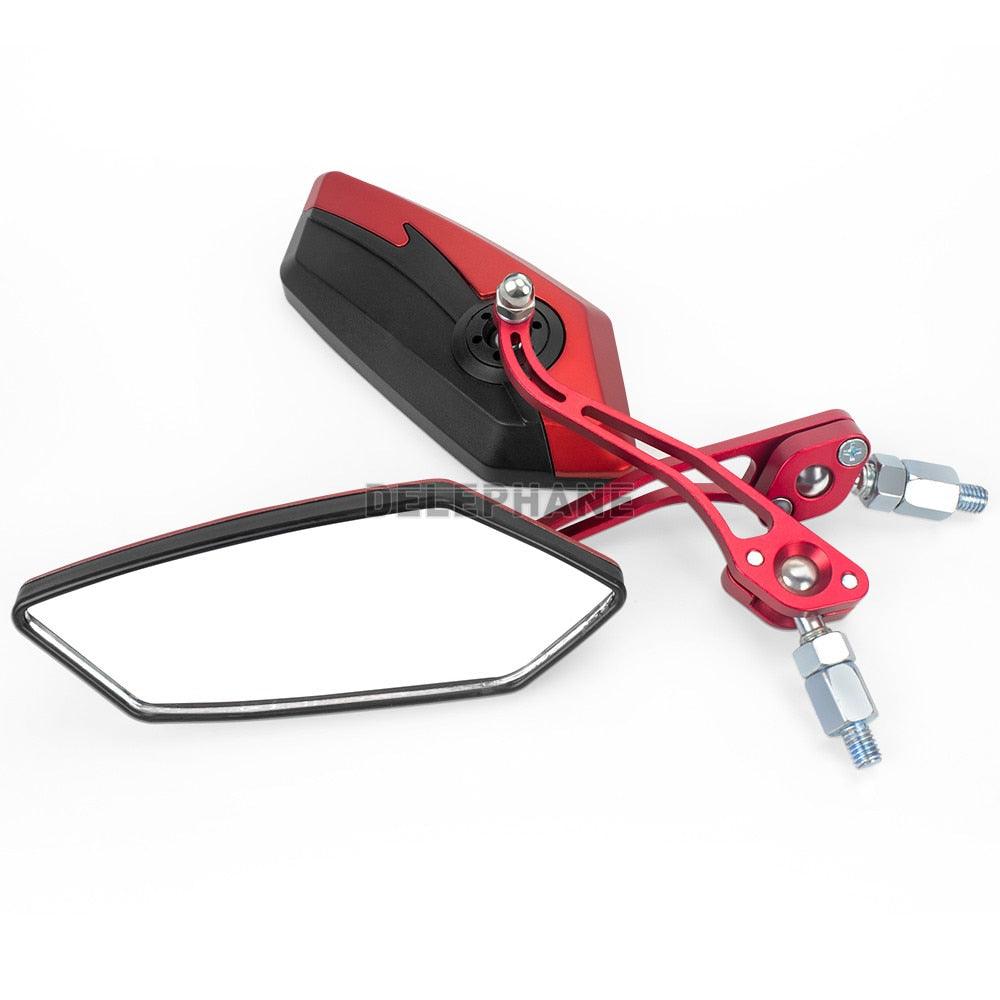 Rétroviseurs de Vélo HD Lentille en Verre Anti-Explosion Rétroviseurs de Guidon de VTT Réglables et Rotatifs Rétroviseurs de Vélo Neufs Lentille Convexe Anti-Rayures Universelle Réglable et Rotative en Verre pour Guidon de Vélo de Route et VTT