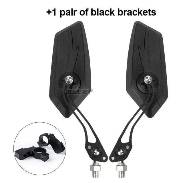 Rétroviseurs de Vélo HD Lentille en Verre Anti-Explosion Rétroviseurs de Guidon de VTT Réglables et Rotatifs Rétroviseurs de Vélo Neufs Lentille Convexe Anti-Rayures Universelle Réglable et Rotative en Verre pour Guidon de Vélo de Route et VTT