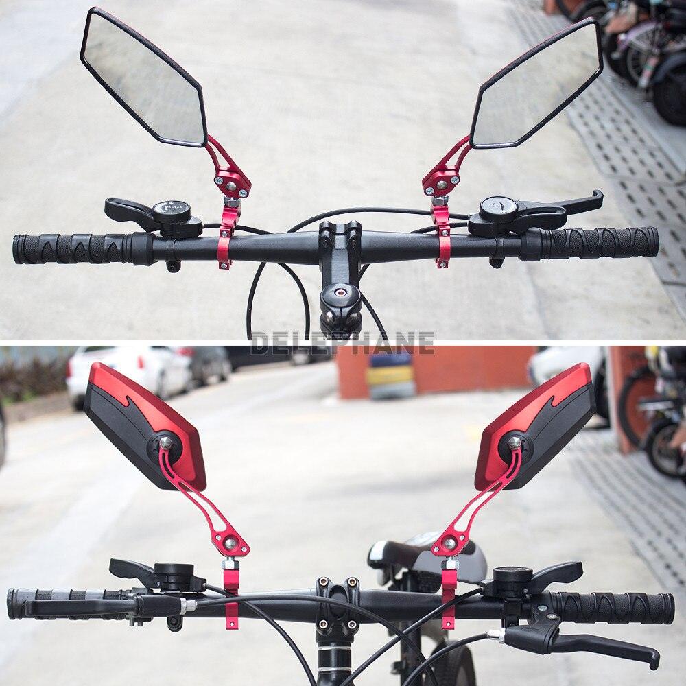 Rétroviseurs de scooter électrique réglables Rétroviseurs de vélo Rétroviseurs clairs HD réglables pour guidon Rétroviseur universel réglable rotatif sécurisé pour guidon de vélo