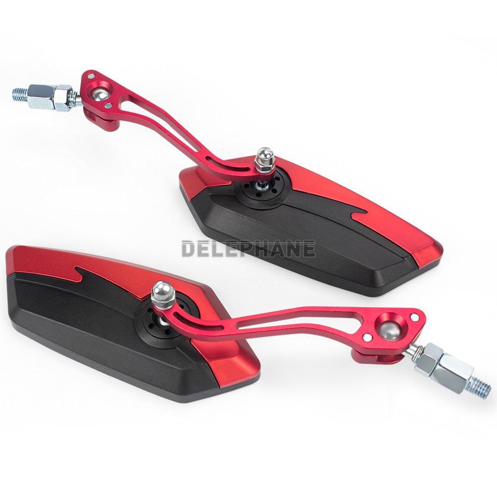 Rétroviseurs de scooter électrique réglables Rétroviseurs de vélo Rétroviseurs clairs HD réglables pour guidon Rétroviseur universel réglable rotatif sécurisé pour guidon de vélo