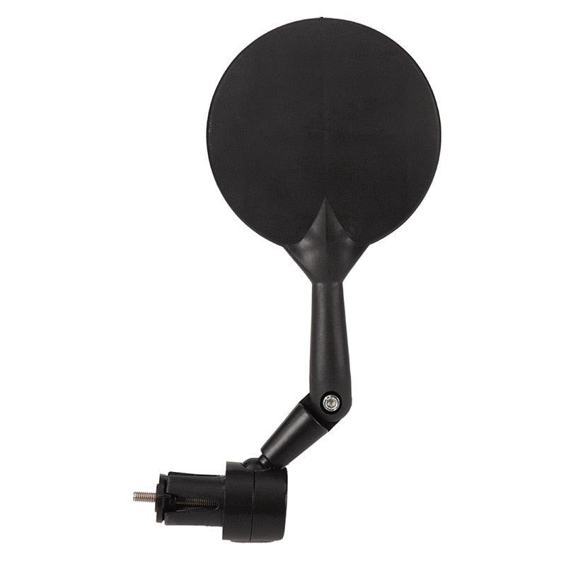 Rétroviseur de vélo noir réglable en silicone, rétroviseur universel pour guidon de vélo, miroir de vélo avec miroir de sécurité convexe en acrylique grand angle pour VTT et vélos de route