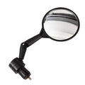 Rétroviseur de vélo noir réglable en silicone, rétroviseur universel pour guidon de vélo, miroir de vélo avec miroir de sécurité convexe en acrylique grand angle pour VTT et vélos de route