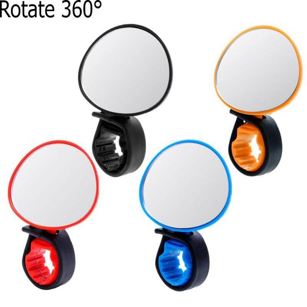 Nouveau Rétroviseur Universel pour Vélo, Rétroviseur de Guidon, Rotation Grand Angle, Accessoires de Cyclisme pour Vélo de Route, Rétroviseurs Rotatifs, Rétroviseur en Verre Monté sur Guidon, Rétroviseur Universel pour VTT et Vélo de Route